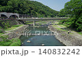Hayakawa River in Hakone-Yumoto: Panning shot to the left, 4K high-definition video. 140832242