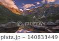 Tatra National Park, Poland. Famous Mountains Lake Morskie Oko Or Sea Eye Lake in the golden evening light 140833449