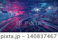 Broadcast World Map Background with Rotating Glass Blocks 140837467