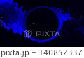 Blue neon glowing abstract circle ring animation, futuristic smoke energy portal on black background, digital technology transition motion graphic, 4k, 60 fps, HUD, loop 140852337