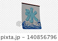 氷_風に揺れるのれん01 140856796