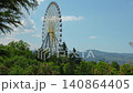 Ferris wheel against blue sky.High quality 4k footage 140864405