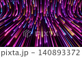 Vibrant neon light trails in a futuristic tunnel create a colorful and dynamic display, looped video, 3d rendering 140893372