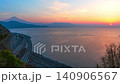 Mount Fuji, sunrise, and morning glow viewed from Satta Pass in Shizuoka City, Shizuoka Prefecture (time-lapse) 140906567