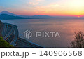 Mount Fuji, sunrise, and morning glow viewed from Satta Pass in Shizuoka City, Shizuoka Prefecture (time-lapse, zoomed out) 140906568