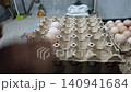 Quality Inspection of Fresh Chicken Eggs by Worker Wearing Protective Gloves 140941684