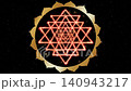 Animation of Sri Yantra and gold lotus mandala, glowing sacred geometry used in Hinduism, Tantrism as a tool for meditation and concentration to harmonize the mind and promote spiritual awakening 140943217