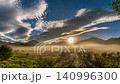 Summer in Oku-Nikko, Odashirogahara: Sunrise shrouded in morning mist and a panoramic view of the morning glow clouds ← Slide to the left 140996300