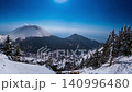 Winter snowscape panorama of Mt. Asama ← Slide left 140996480