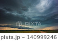 Nature's Fury Unleashed. Epic Supercell Storm Timelapse. Mesocyclone supercell storm captured in Lithuania Europe Stock Video 140999246