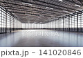 3d rendering empty factory interior filled with natural light 4k footage 141020846
