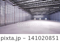 3d rendering empty factory interior fully enclosed with rolling shutter door 4k footage 141020851
