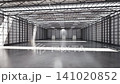 3d rendering empty factory interior filled with natural light 4k footage 141020852