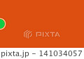 オレンジのサークルトランジション 画面切り替えアニメーション 4K 141034057