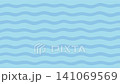 水色の波線模様が流れるように動くループアニメーション　海やプールをイメージした涼しげな背景素材　 141069569