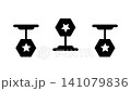 Stage light icon with star animation isolated on white background 141079836