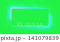 Glowing neon light rectangle frame animation isolated on green background 141079839