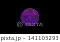 Spiral bold circle symbol animation isolated on black background 141103293