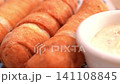 Traditional Venezuelan cheese fries "Tequeño" and dipping sauce 141108845
