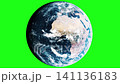 Rotating Blue Planet With Continents for Environmental Video Production on Green Screen 141136183