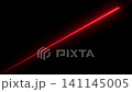 Bright red laser beam cutting through dark space with glowing light effects and motion trail Bright red laser beam cutting through dark space with glowing light effects and motion trail 141145005
