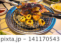 Pork grilled on coals korean style 141170543