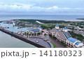A freshwater marina with numerous yachts neatly lined up | A bird's-eye view A freshwater marina with numerous yachts neatly lined up | A bird's-eye view 141180323
