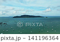 Aerial view Drone hyperlapse of Yacht and sailboat in the pier, Chalong bay Phuket thailand,Amazing sunny sky clouds over sea,Timelapse sky sunny day time, Blue sky clouds background 141196364
