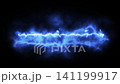 Dynamic Lightning Effects with Blue Electric Sparks Creating an Intense Visual Display 141199917