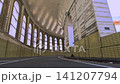 大都會高速公路交叉口附近的道路景觀及其獨特的圍牆結構。 141207794