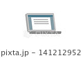 Flat illustration animation: Document creation PC screen 141212952