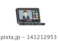 Flat illustration animation: Web meeting PC screen 141212953