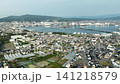 静岡県静岡市・三保の松原周辺の港湾市街地の空撮映像 141218579
