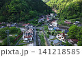 広島県広島市・湯来温泉街と山間集落の空撮映像 141218585