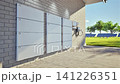 3d rendering group of home batteries or energy storage systems in garage 4k footage 141226351