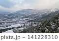 Snowy Mountain Road Aerial View 141228310