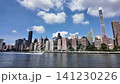 Speedboat cruising on east river in new york city 141230226