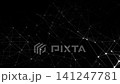 Minimalist black and white plexus network of digital data nodes and flashing information streams. Full HD and looping data network connections technology background. 141247781