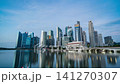 Singapore Central Business District transform from dawn to sunrise time lapse video. 141270307
