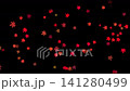 A video of red and orange maple leaves fluttering down. 141280499