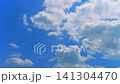 A time-lapse video of a refreshing blue sky and dynamically flowing white clouds. 141304470