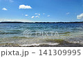 The sandy beach and the sea, photographed at Sarushima Beach. 141309995