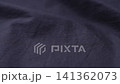 Slow motion man hand checking blue cotton shirt cloth 141362073