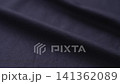 Slow motion man hand checking blue cotton shirt cloth 141362089