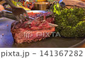 beef steak with broccoli cut 141367282