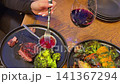 dip beef in cranberry sauce Steak dinner wine 141367294