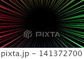 Rainbow-colored converging lines, central radiating effect lines, with IN and OUT, anime style, 4K. 141372700
