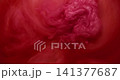 Shimmering blend. Dust fluid. Glossy particles paint storm pink red smoke flow. Vivid color mix swirl splash blur abstract background. 141377687