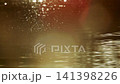 Reflection of sunset in water for natural background with glow and glitter 141398226