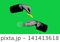 Halftone Business Hands Key Transfer Handover Animation 141413618